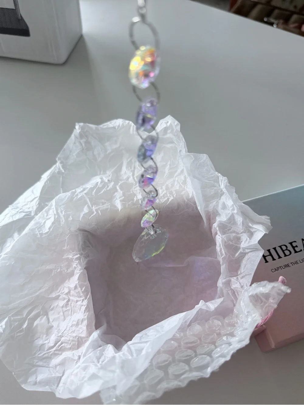 Crystal Sun Catcher with Rainbow Chips